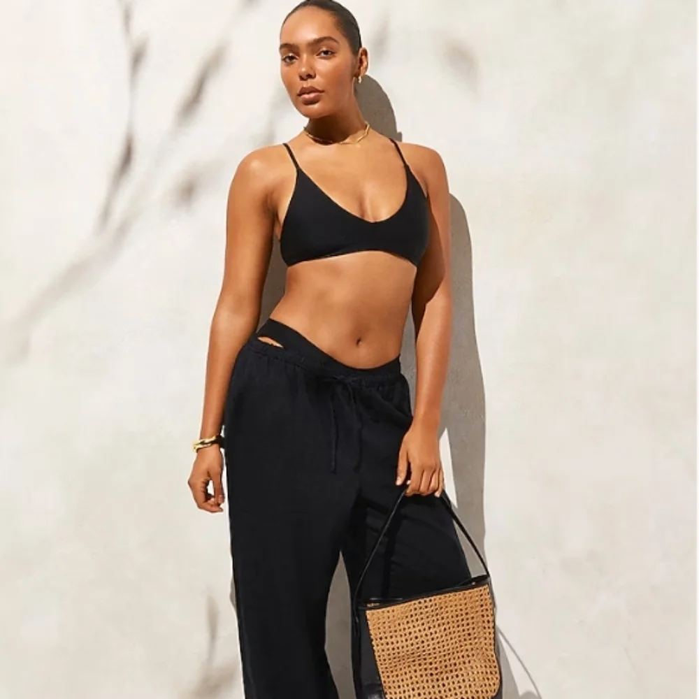 J.Crew Lana Bikini Top in Classic Sculpt - black